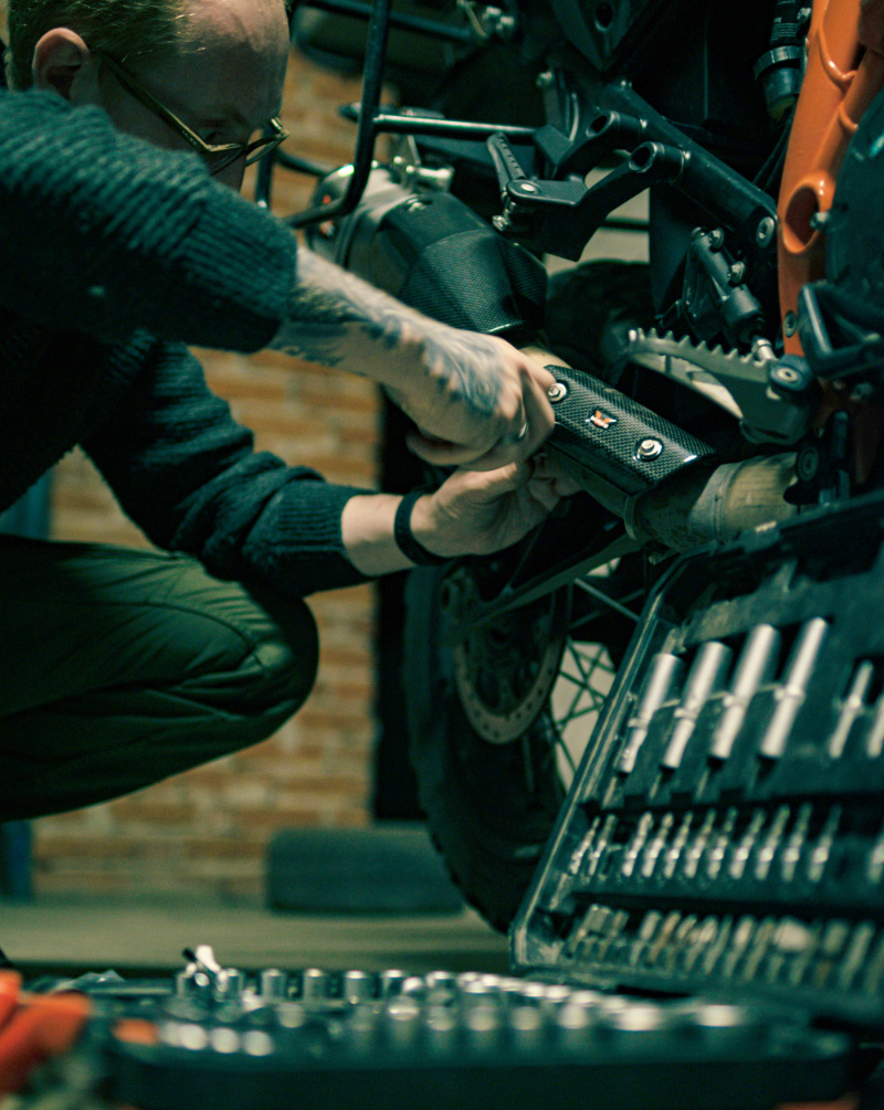 Mechanic servicing a motorcycle - Reading's Premier MOT Service Station